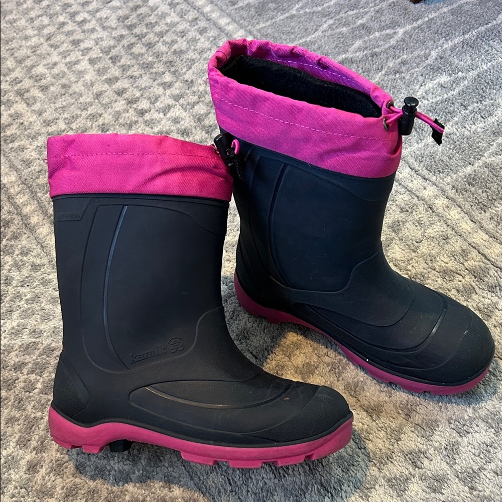 Kamik Black and Magenta Winter Boots